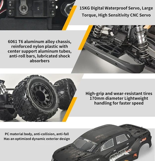 1/8 110KMH 4x4 Off-Road FS TANK 150A ESC RC Buggy Car | Udumag Toys