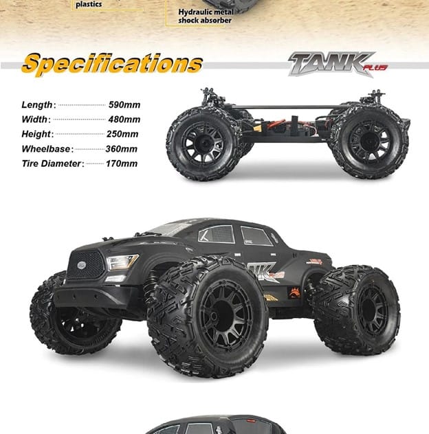 1/8 110KMH 4x4 Off-Road FS TANK 150A ESC RC Buggy Car | Udumag Toys