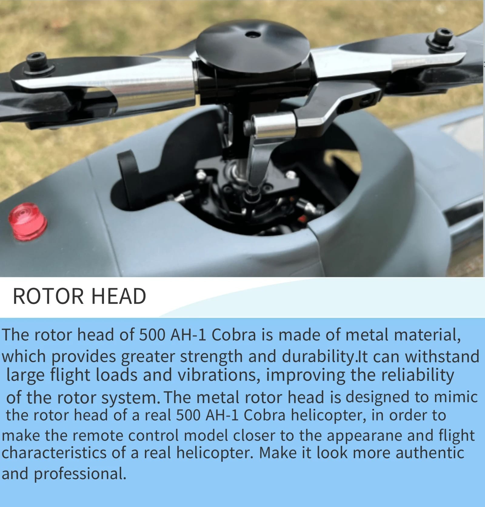 RC Helicopter 500 AH-1 Cobra Scale GPS with H1 Flight Control RTF | Udumag Toys