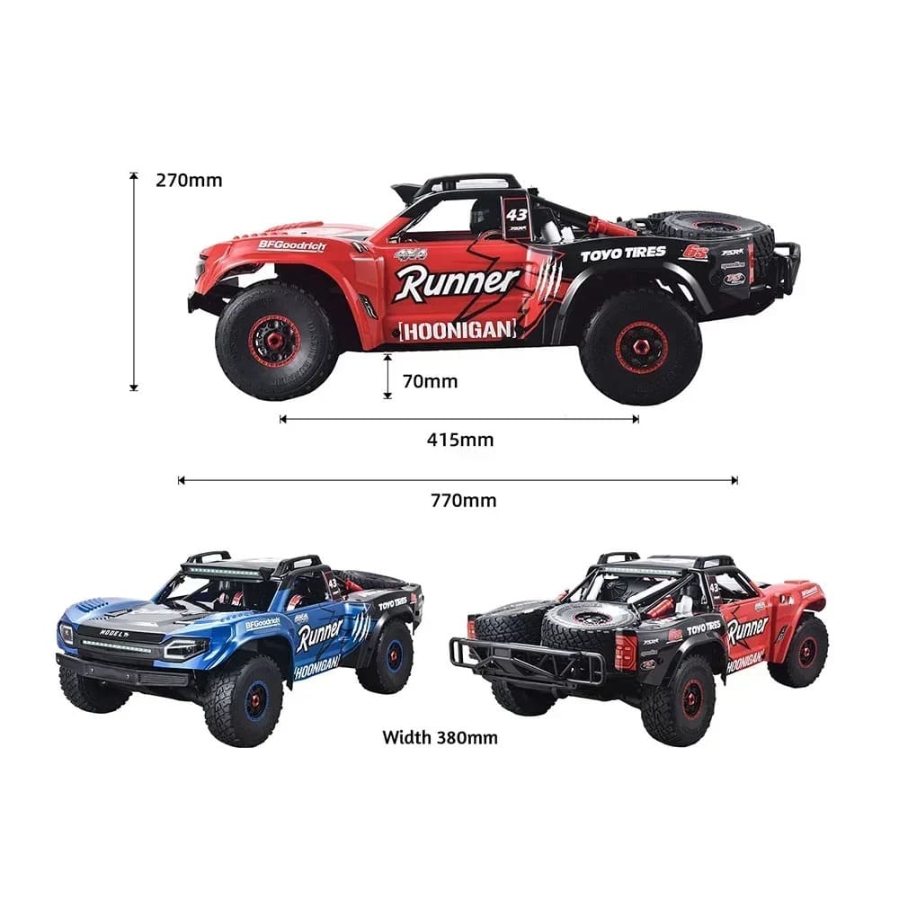 FSR MODEL TT 6S 8S Brushless 1/7 Scale RC Desert Truck RTR | Udumag Toys