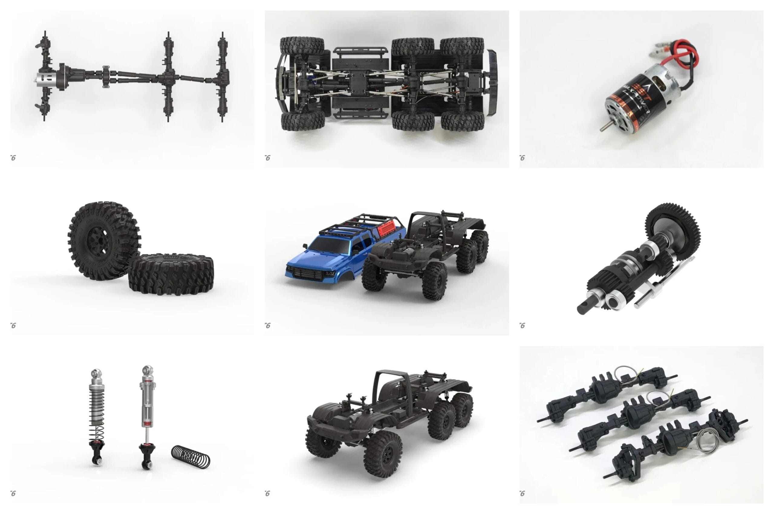 CROSSRC AT6 6X6 6WD 1/10 RC Off-Road RC Car Crawler RTR | Udumag Toys