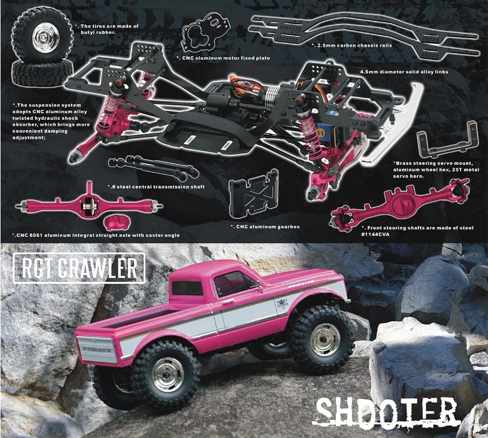 RGT 136100 1/10 PRO SHOOTER RC Crawler Brushless RTR Vehicle | Udumag Toys