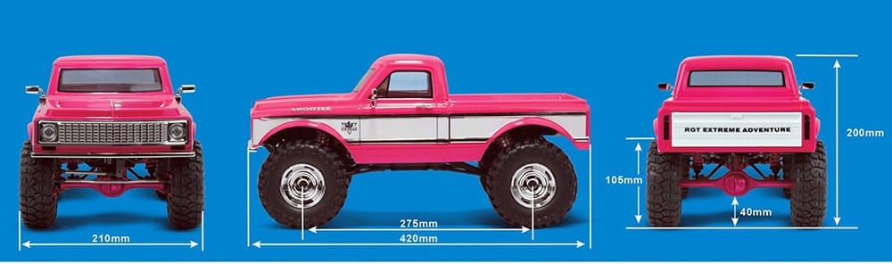 RGT 136100 1/10 PRO SHOOTER RC Crawler Brushless RTR Vehicle | Udumag Toys