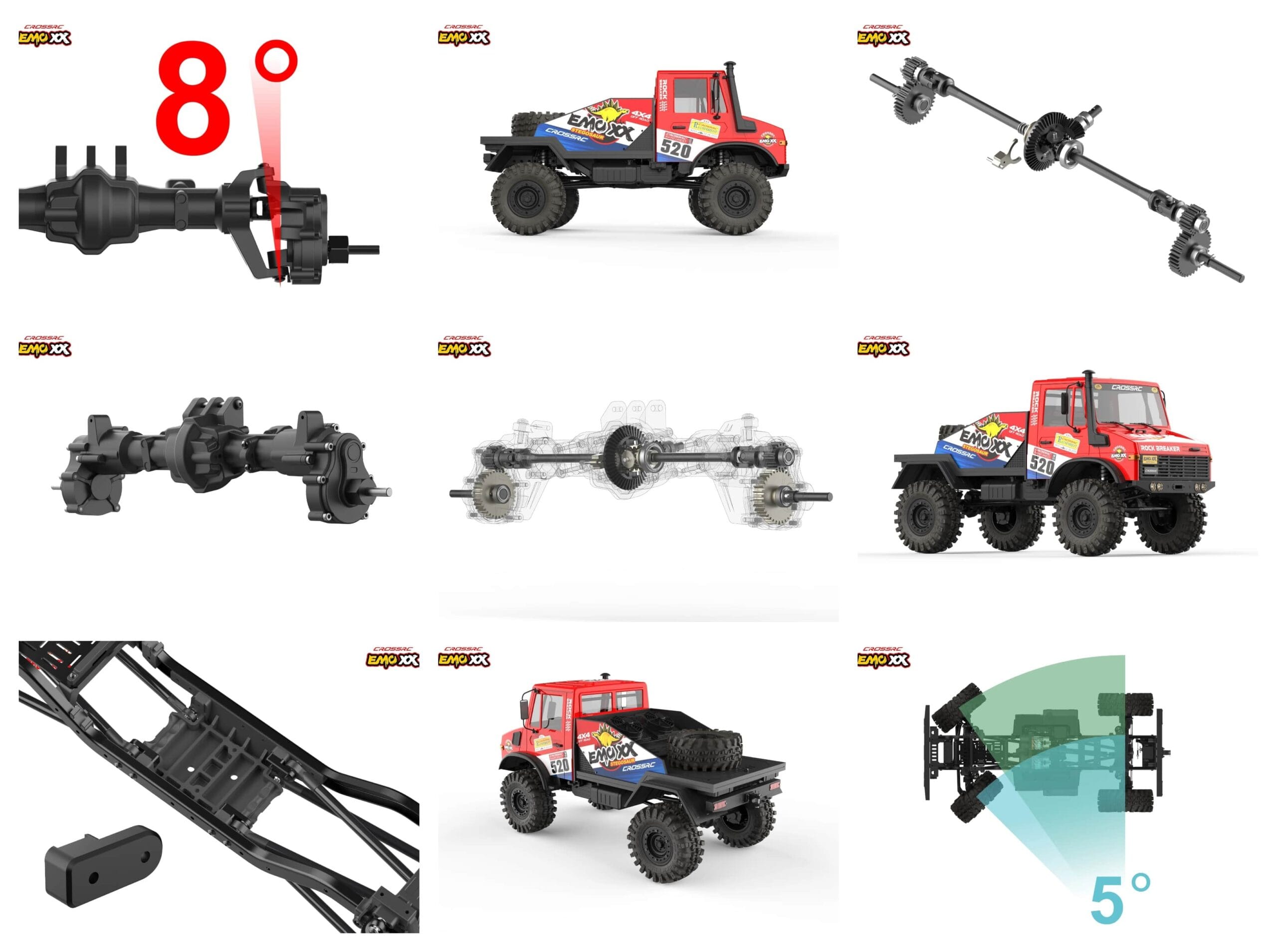 Crossrc Emo Xx 1/6 Dinosaur Electric Climbing Off-Road Model Car Adult Toy Car Gift | Udumag Toys