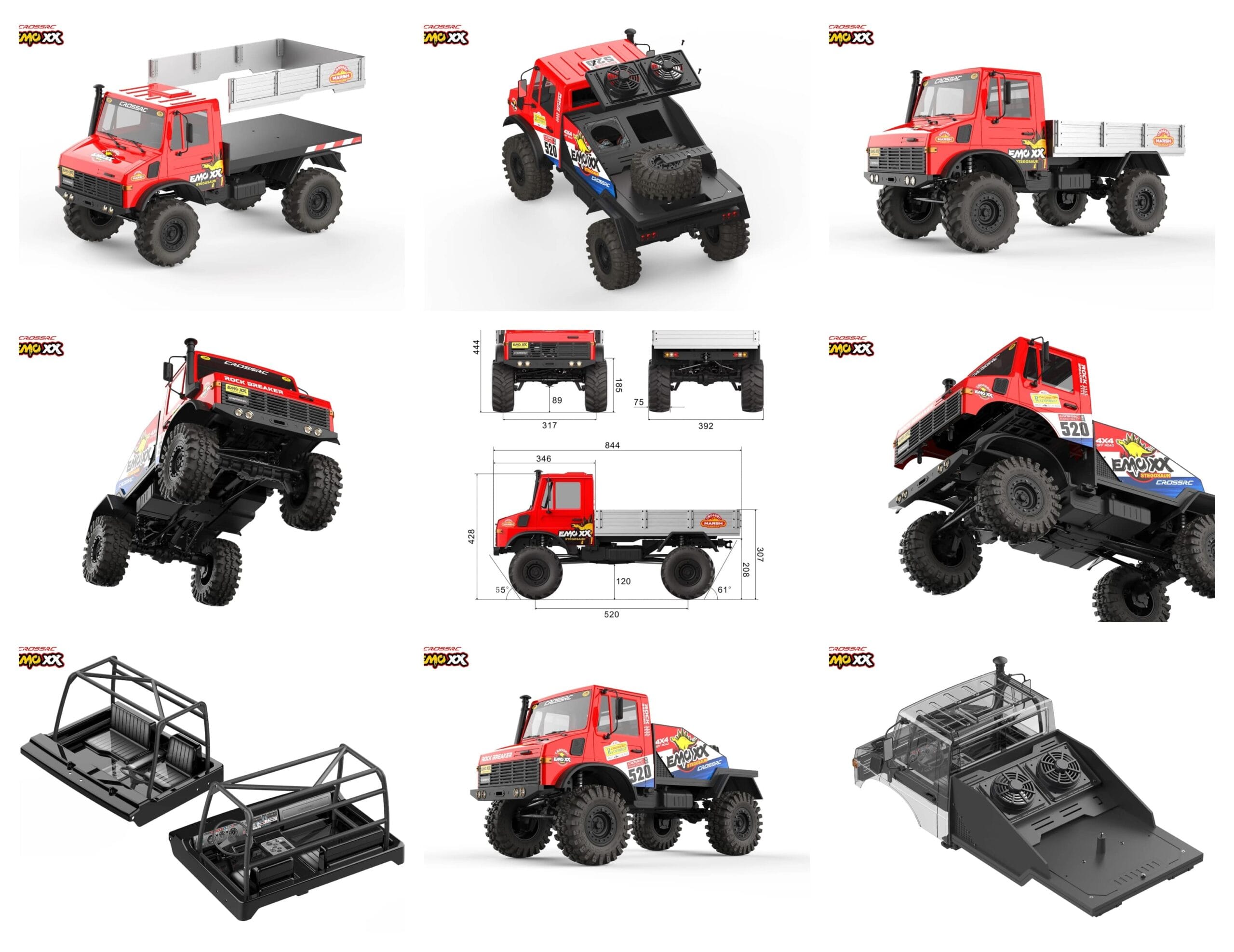 Crossrc Emo Xx 1/6 Dinosaur Electric Climbing Off-Road Model Car Adult Toy Car Gift | Udumag Toys