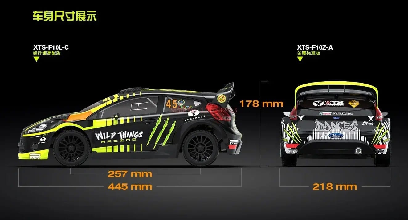 XTS F10 Rally 1/10 RC Remote Control Car Electric 4WD Drift Off Road Model Toy | Udumag Toys