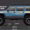 YIKONG YK4107 Remote Control 1/10 Climbing Off Road Vehicle Toy - Light Blue