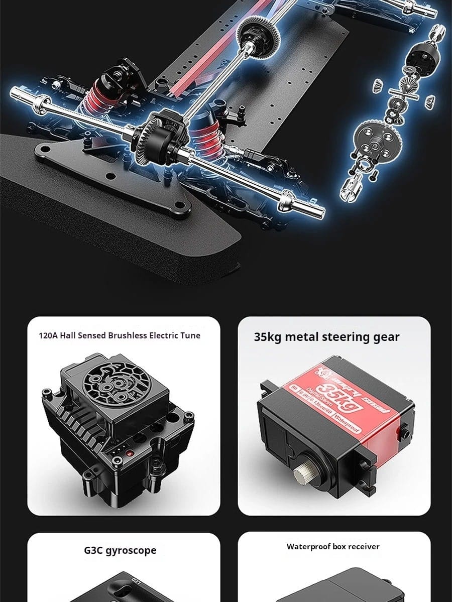Car Rc HYPER 1/7 Brushless 7303 C3 Brushless High-Speed Off-Road Vehicle | Udumag Toys