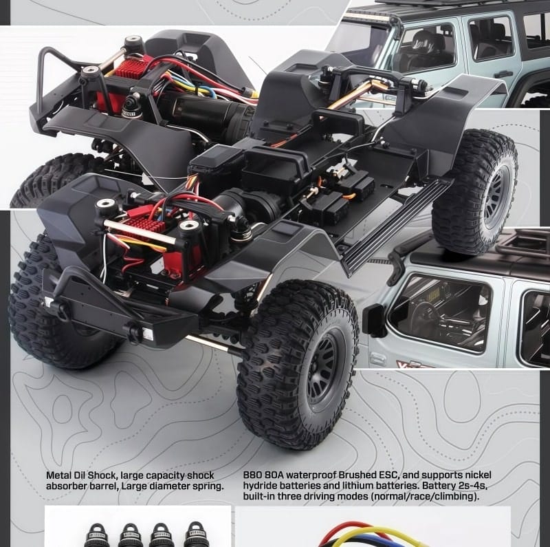 1/8 YK4082 V3 RC Remote Control Climbing 4WD Off Road Vehicle | Udumag Toys