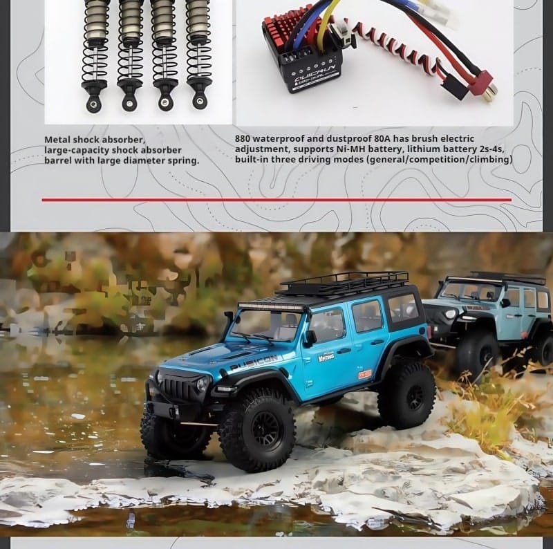 1/8 YK4082 V3 RC Remote Control Climbing 4WD Off Road Vehicle | Udumag Toys