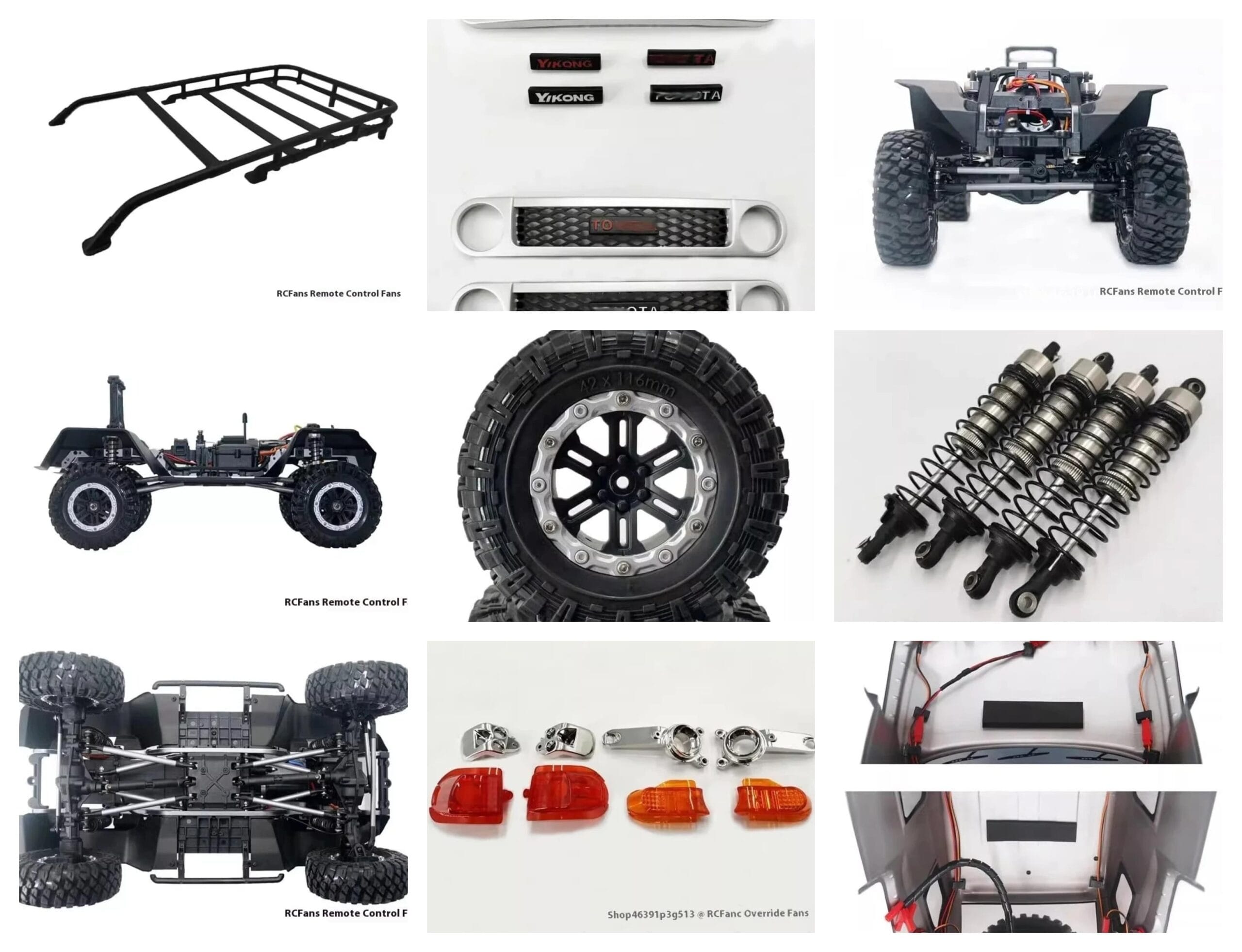 1/10 YK4103 RC Remote Control Climbing Car with Differential Lock | Udumag Toys