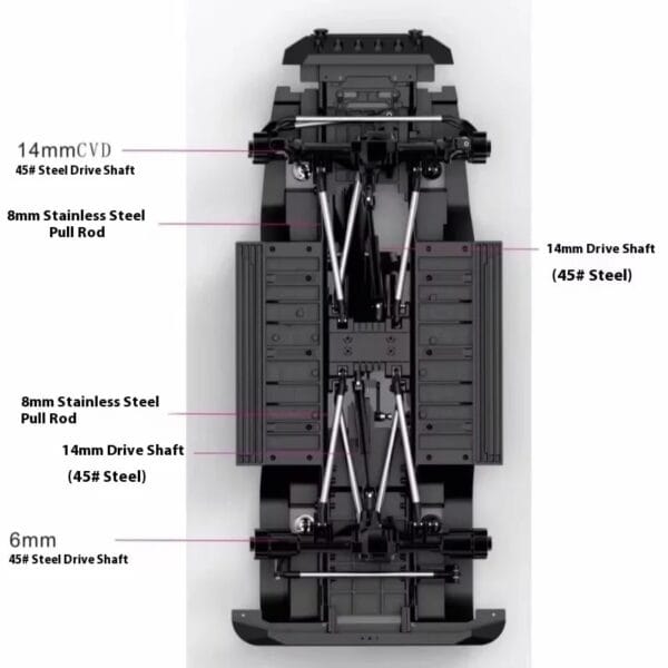 1/7 RC Wrangler CK5811 Off-Road Outdoor Remote Control Climbing Vehicle Brushed Toy - Image 7