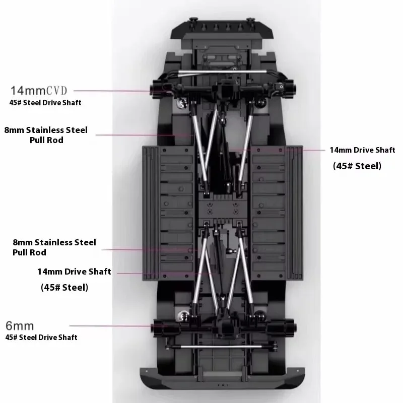 1/7 RC Wrangler CK5811 Off-Road Outdoor Remote Control Climbing Vehicle Brushed Toy - Image 7