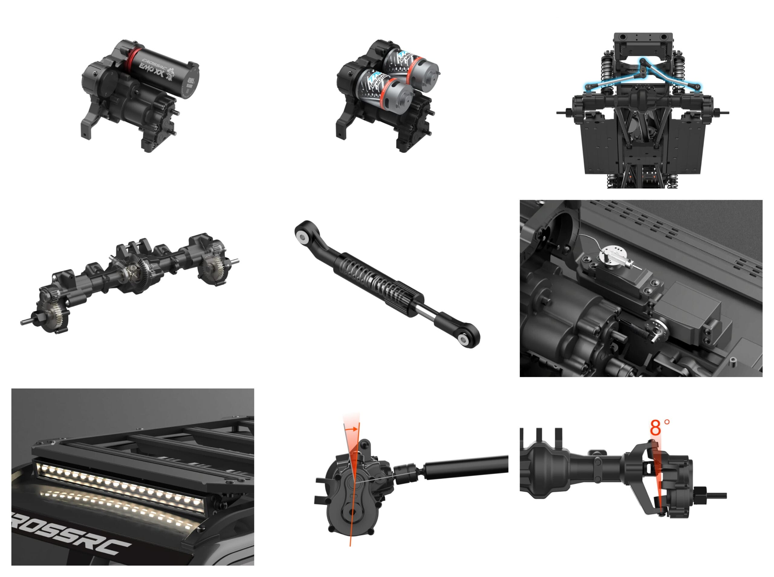 EMO XX2 1/5 BRUSHED BRUSHLESS RTR RC Crawler Truck Adults Toys | Udumag Toys