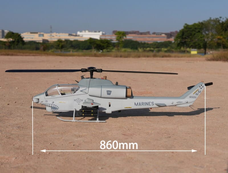 Robann 470AH-1 Remote Control Cobra Military Simulation Helicopter RTF | Udumag Toys