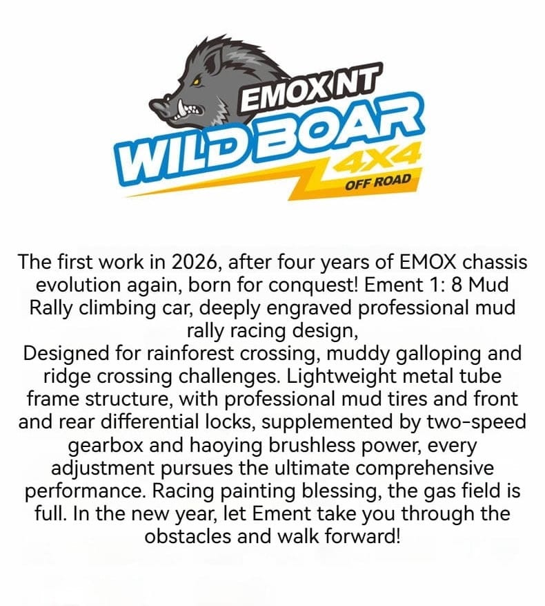 EMOX NT Wild Boar 1/8 Rc Car Brushless 4WD Rc Crawler Truck | Udumag Toys EMOX NT Wild Boar 1/8 Rc Car Brushless 4WD Rc Crawler Truck | Udumag Toys