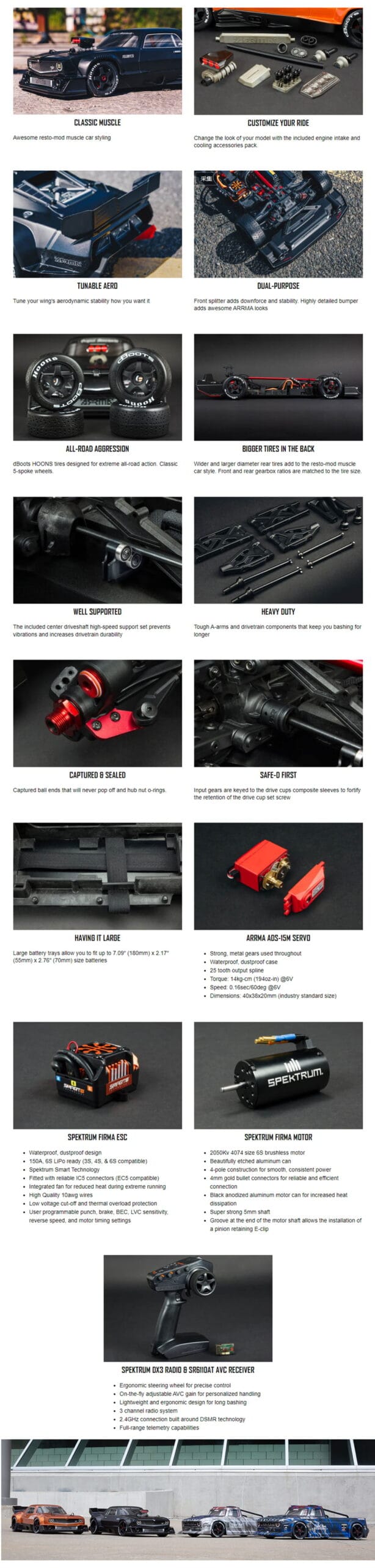 ARRRMA FELONY 6S Brushless 1/7 High speed Flat Racing Muscle Car RTR | Udumag Toys