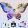 Magical LED RC Butterfly Drone Flying Bionic Insect Toy with Colorful Wings Wedding Proposal Birthday Party Décor - D