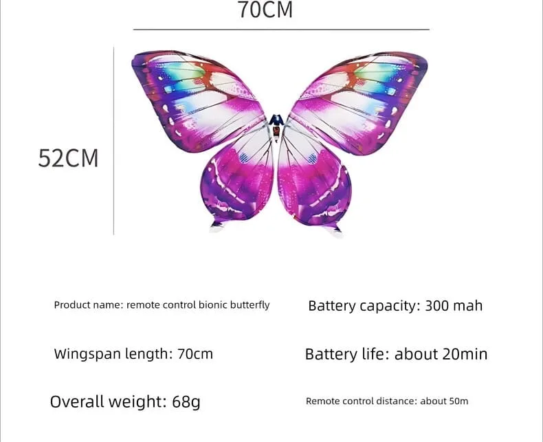 Magical LED RC Butterfly Drone Flying Bionic Insect Toy with Colorful Wings Wedding Proposal Birthday Party Décor | Udumag Toys Magical LED RC Butterfly Drone Flying Bionic Insect Toy with Colorful Wings Wedding Proposal Birthday Party Décor | Udumag Toys
