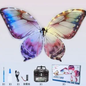 Magical LED RC Butterfly Drone Flying Bionic Insect Toy with Colorful Wings Wedding Proposal Birthday Party Décor