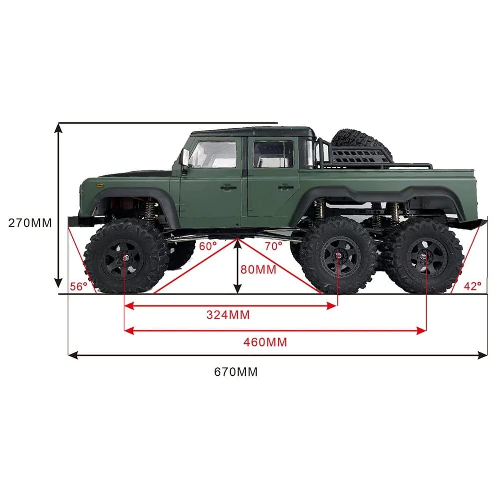 AXX6 1:10 RC Crawler Truck 6WD Off-Road Rock Climbing Model Toy | Udumag Toys AXX6 1:10 RC Crawler Truck 6WD Off-Road Rock Climbing Model Toy - Image 5