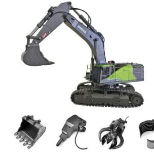 HUINA4-in-1 1: 14 22CH 2.4G RC Excavator Remote Control Truck Electric Engineering Vehicle for Adults