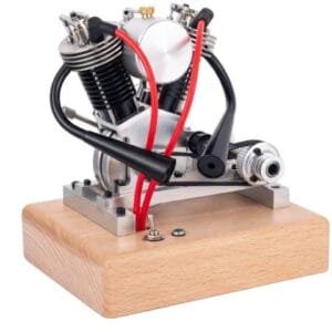 Hoglet V-Twin 4-Stroke Kick-Start Gasoline Motorcycle Engine Model for Adults