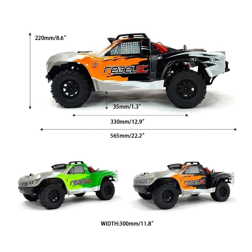 Rebel SC 1/10 3S Brushless Speed Short Truck Off-Road Vehicle | Udumag Toys Rebel SC 1/10 3S Brushless Speed Short Truck Off-Road Vehicle - Image 6